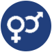 gender symbols icon for adult co-ed austin wiffleball leagues