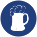 beer mug icon for adult co-ed austin flag football leagues